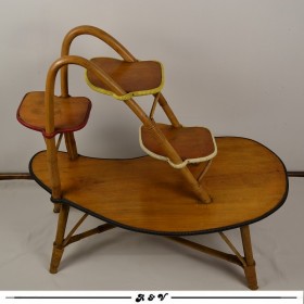 Porte plantes en bambou et rotin -...