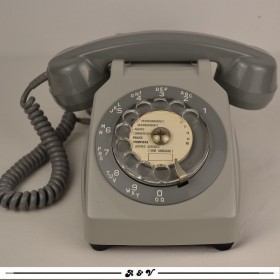 Téléphone Socotel S63 gris à cadran - vintage 1980s