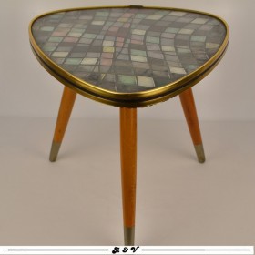 Guéridon porte-plante tripode vintage des années 60