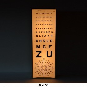 Tableau lumineux Echelle de Monoyer