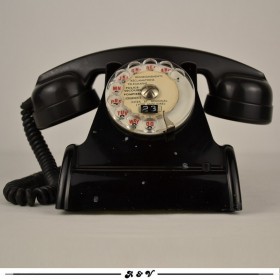 Téléphone CIT en Bakélite noire 1950s