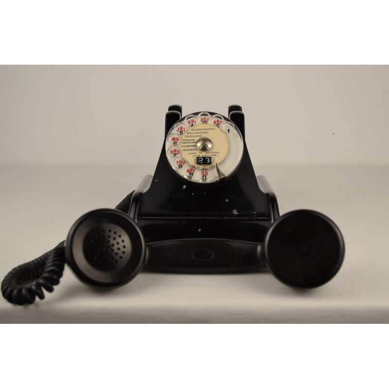 Téléphone CIT en Bakélite noire 1950s