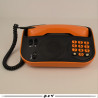 Téléphone PTT vintage Télic T75 orange de 1975