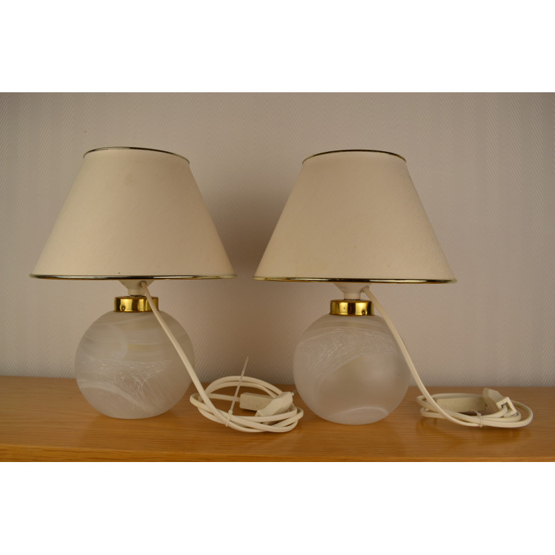 Paire de lampes de chevet vintage