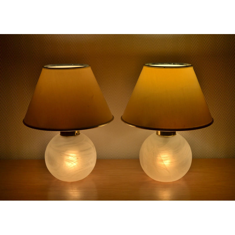 Paire de lampes de chevet vintage