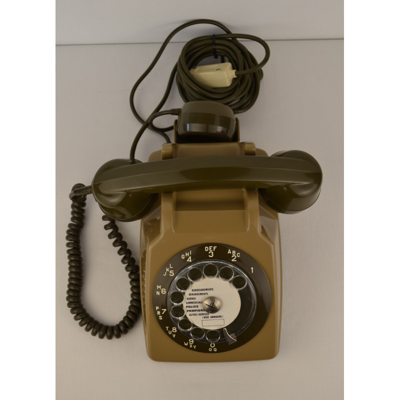 Téléphone PTT vintage Socotel S63 à cadran, 1980s