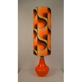 Lampe vintage en opaline orange des années 70