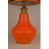 Lampe vintage en opaline orange des années 70