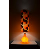 Lampe vintage en opaline orange des années 70