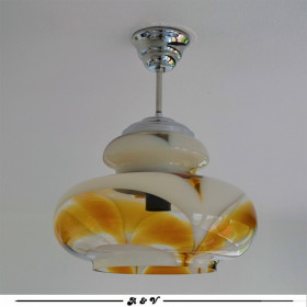 Suspension en verre vintage 1970s