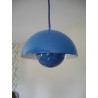 Suspension Panton Flowerpot bleu pour Louis Poulsen 1960