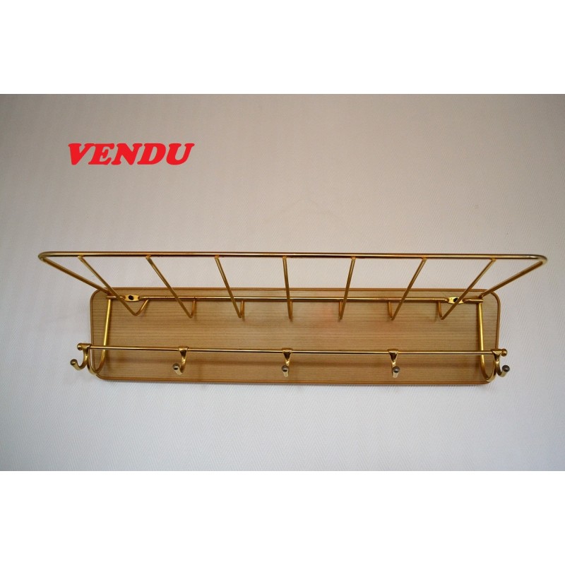 Porte manteaux mural vintage 1960s Porte manteaux mural vintage 1960s