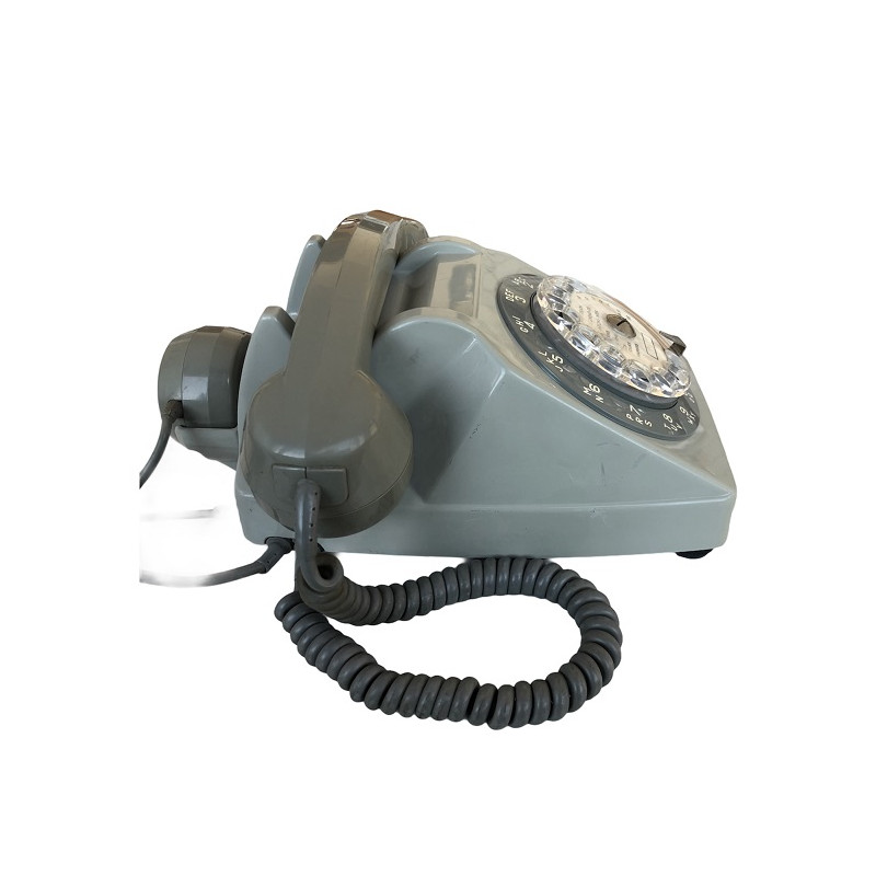 Téléphone Socotel S63 gris à cadran - vintage 1970s