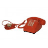 Téléphone Socotel orange à touches - vintage 1980's