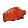 Téléphone Socotel orange à touches - vintage 1980's