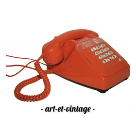 Téléphone Socotel orange à touches -...