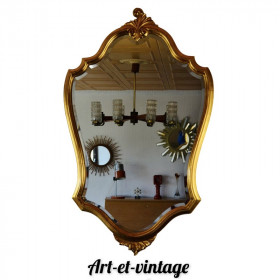 Grand miroir cadre doré style baroque...