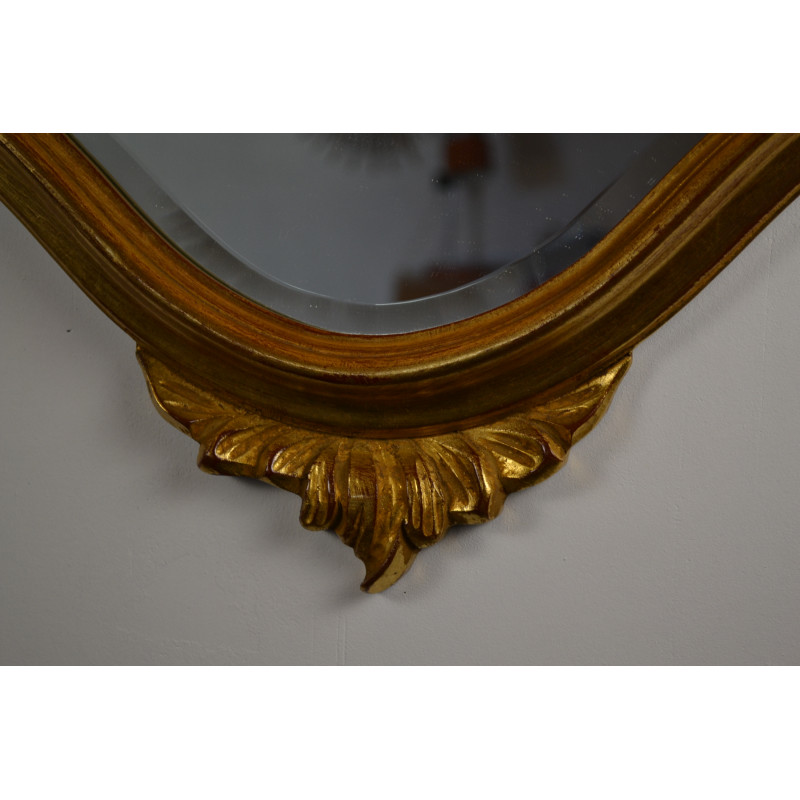 Grand miroir cadre doré style baroque vintage 105 x 65 cm