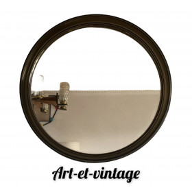 Miroir fumé rond des années 70 80