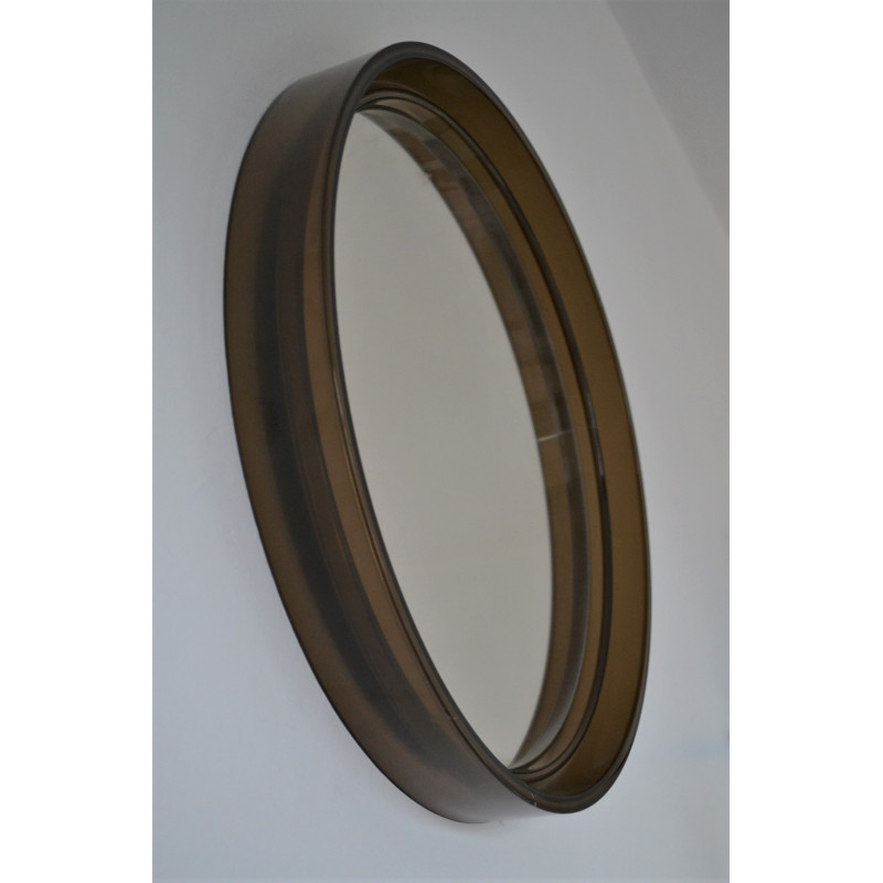 Miroir fumé rond des années 70 80