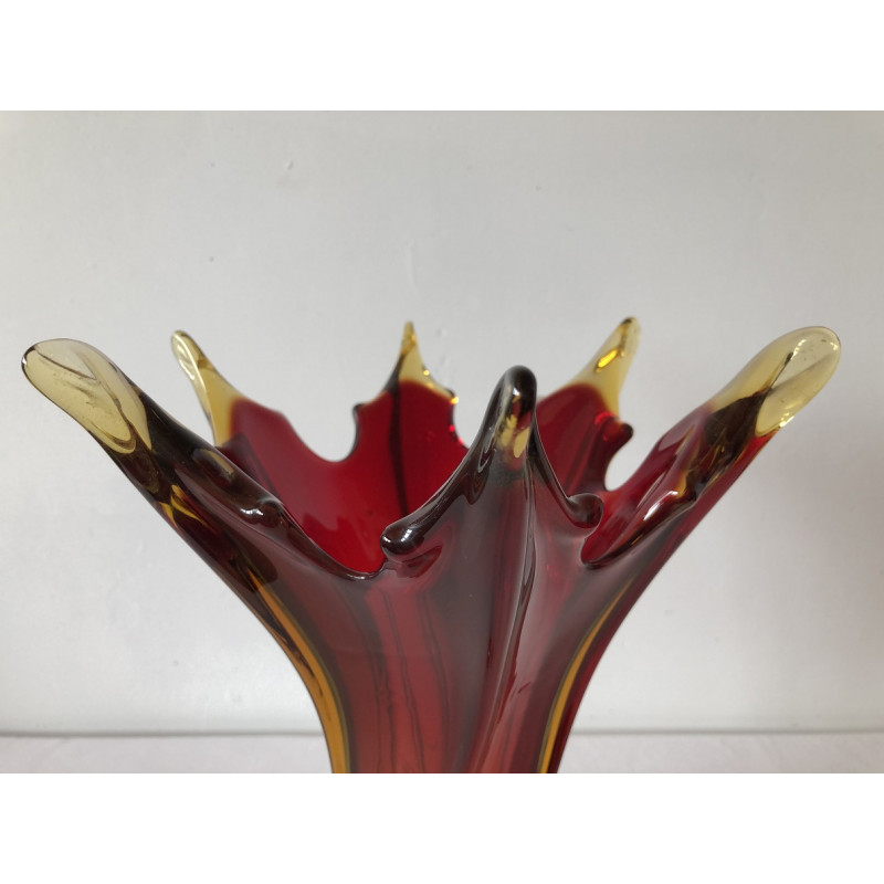 Vase Murano en verre torsadé, Italie 1960