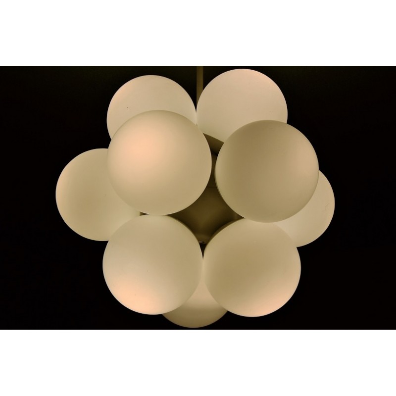 Lustre Kaiser spoutnik globes en opaline des années 70