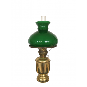 Lampe pétrole opaline verte