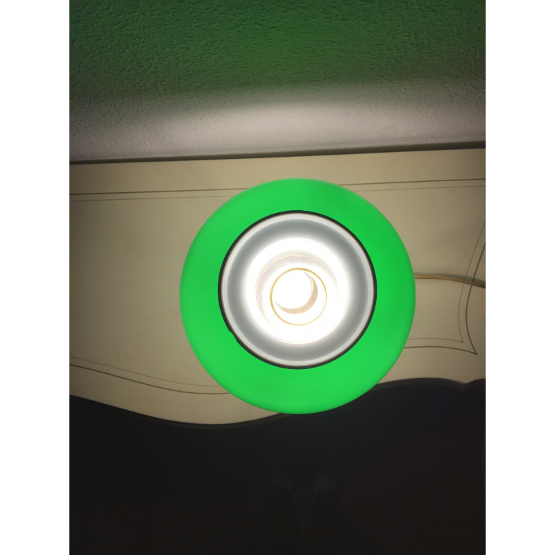 Lampe pétrole opaline verte