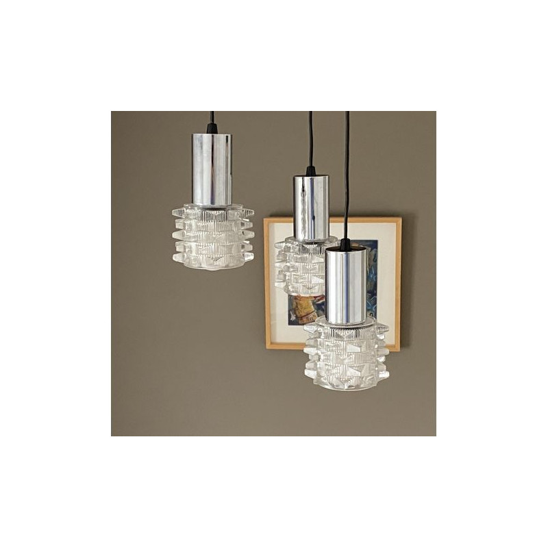 Suspension en cascade et appliques style Raak Space Age 70