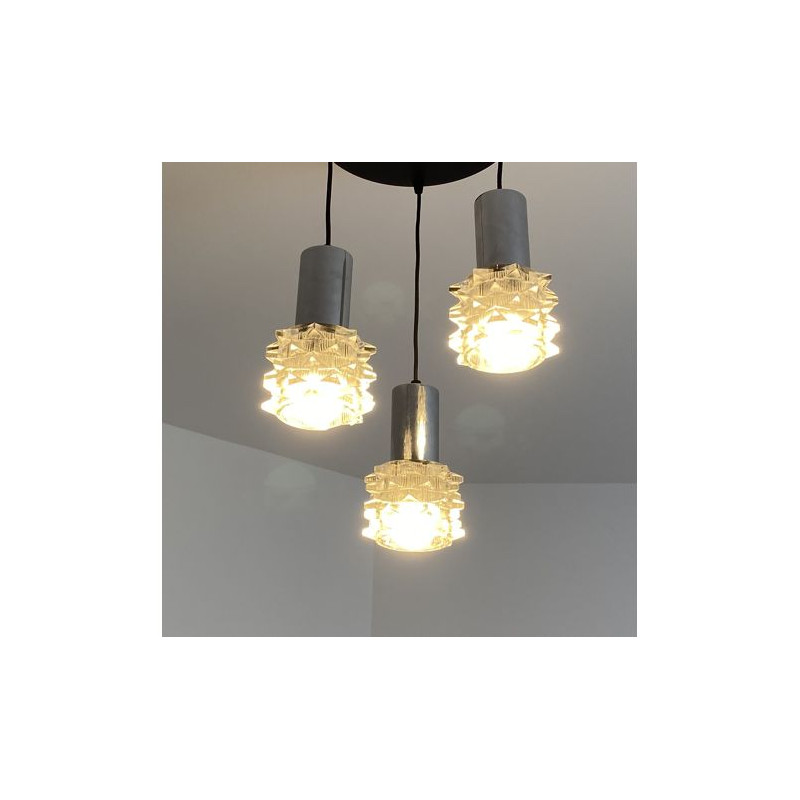 Suspension en cascade et appliques style Raak Space Age 70