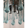 Lustre gouttes d'eau en verre turquoise