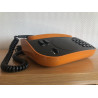Téléphone PTT vintage Télic T75 orange de 1975