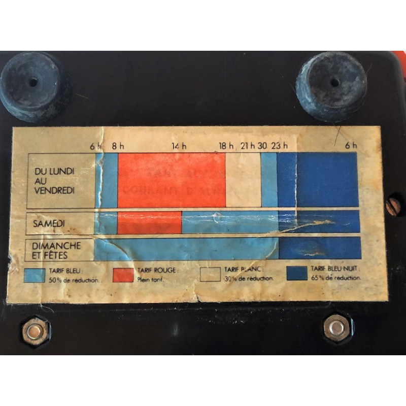 Téléphone Socotel orange à touches des années 70 80