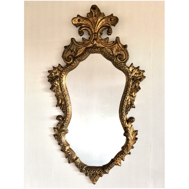 Miroir style baroque en résine des années 70