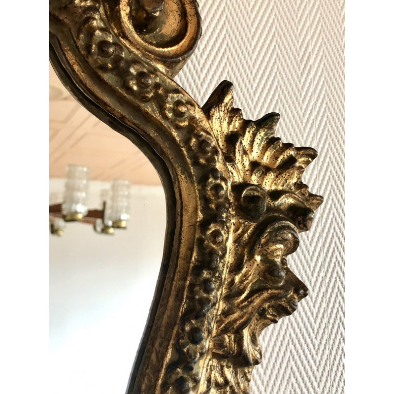 Miroir style baroque en résine des années 70