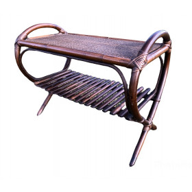 Table basse vintage en rotin