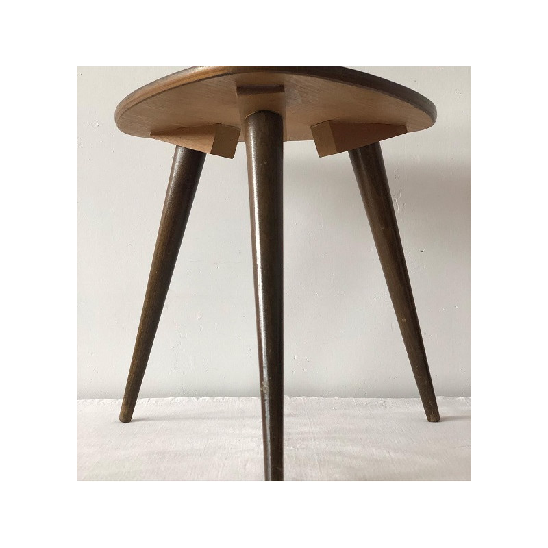 Table tripode formica pieds compas vintage 60 70