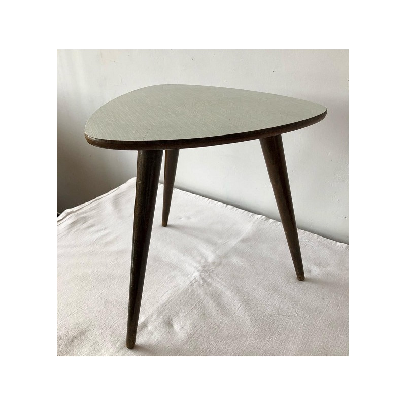 Table tripode formica pieds compas vintage 60 70