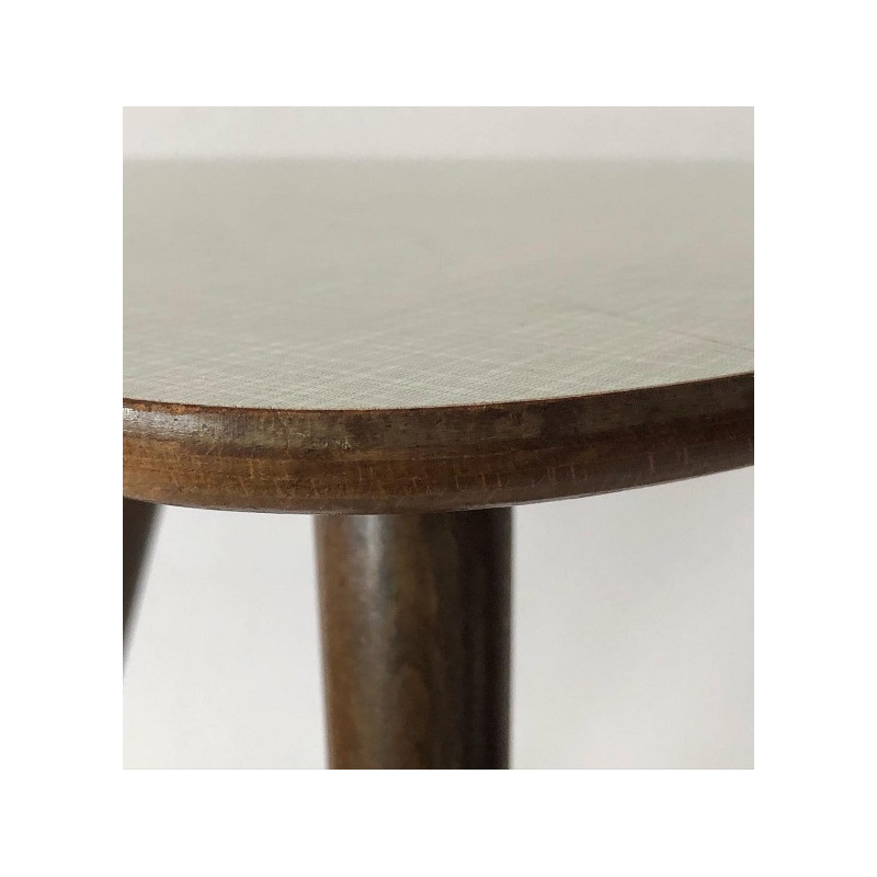 Table tripode formica pieds compas vintage 60 70