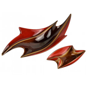 Coupe à fruits et vide poches en céramique Verceram, Montreuil 1950s