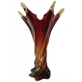 Vase Murano en verre torsadé, Italie 1960