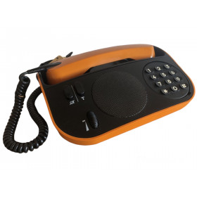 Téléphone PTT vintage Télic T75 orange de 1975