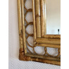 Miroir vintage en bambou et rotin 75x50cm