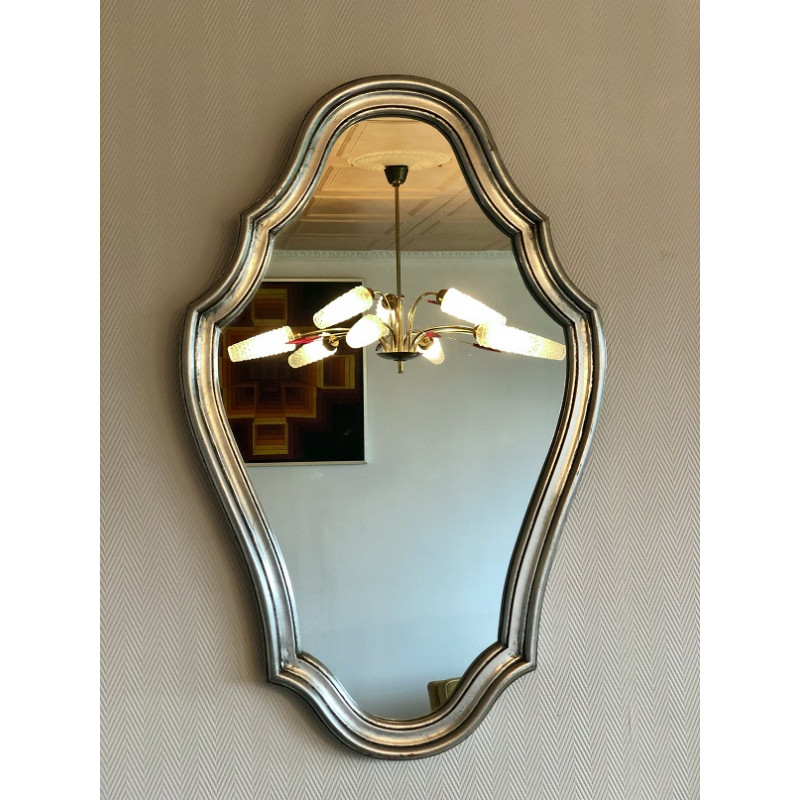 Miroir Baroque argenté 66x42cm