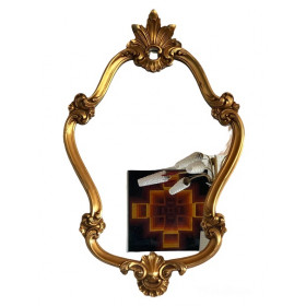 Miroir cadre doré style baroque vintage 60x39cm