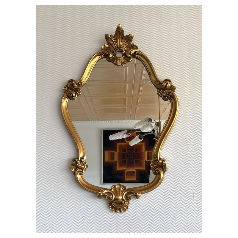 Miroir cadre doré style baroque vintage 60x39cm