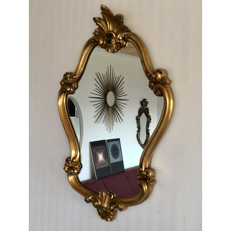 Miroir cadre doré style baroque vintage 60x39cm