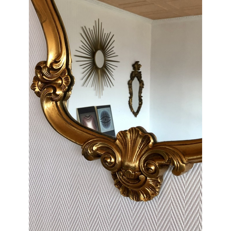 Miroir cadre doré style baroque vintage 60x39cm