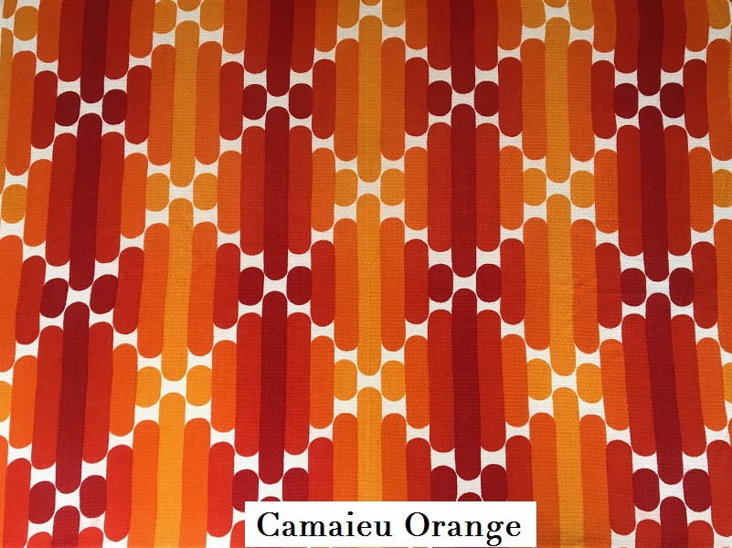 tissu vintage camaieu-orange
